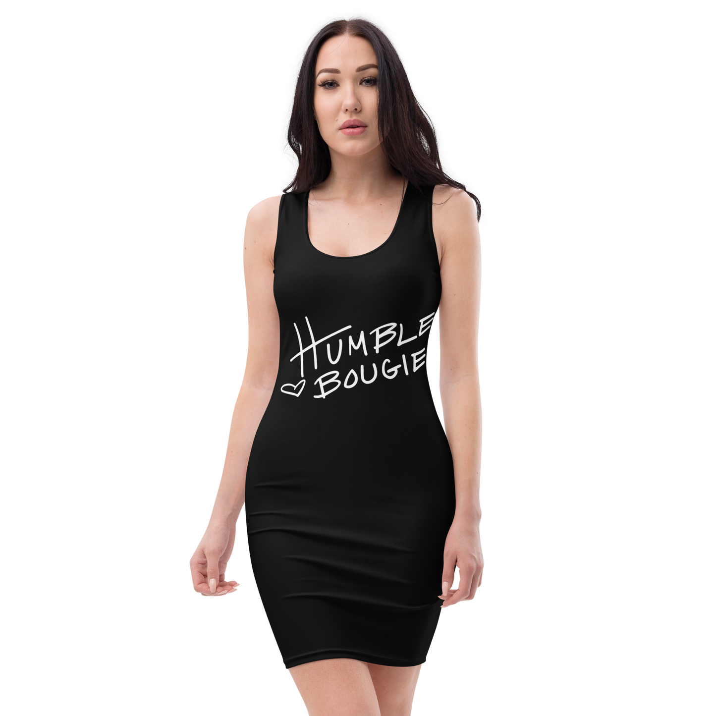 Rashidah Logo Bodycon Dress-Black/Wht