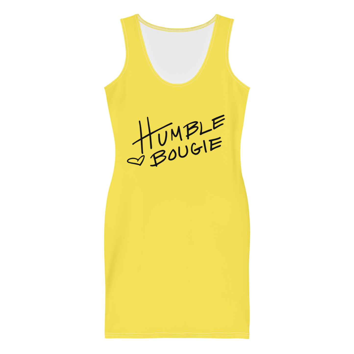 Rashidah Logo Bodycon Dress-Summer Yellow/Blk
