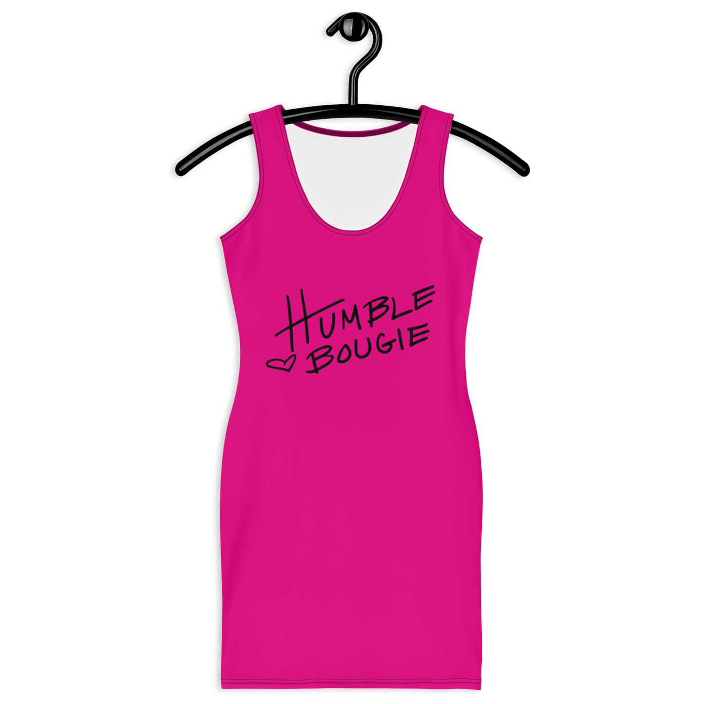 Rashidah Logo Bodycon Dress-Fiesty Pink/Blk