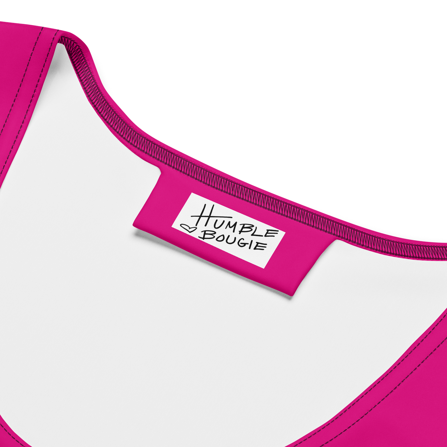 Rashidah Logo Bodycon Dress-Fiesty Pink/Blk