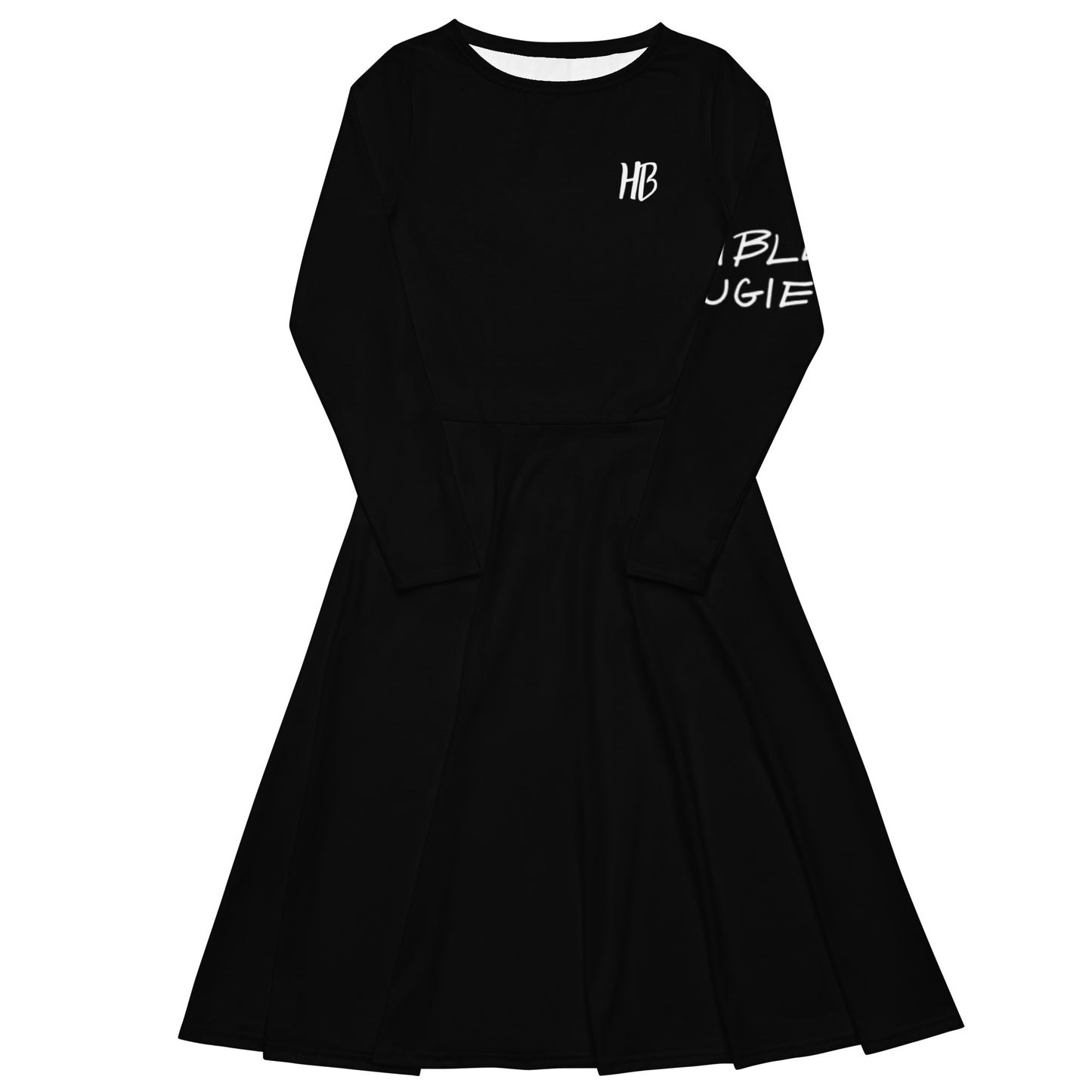 The Rashidah L/S Pocket Dress-Black