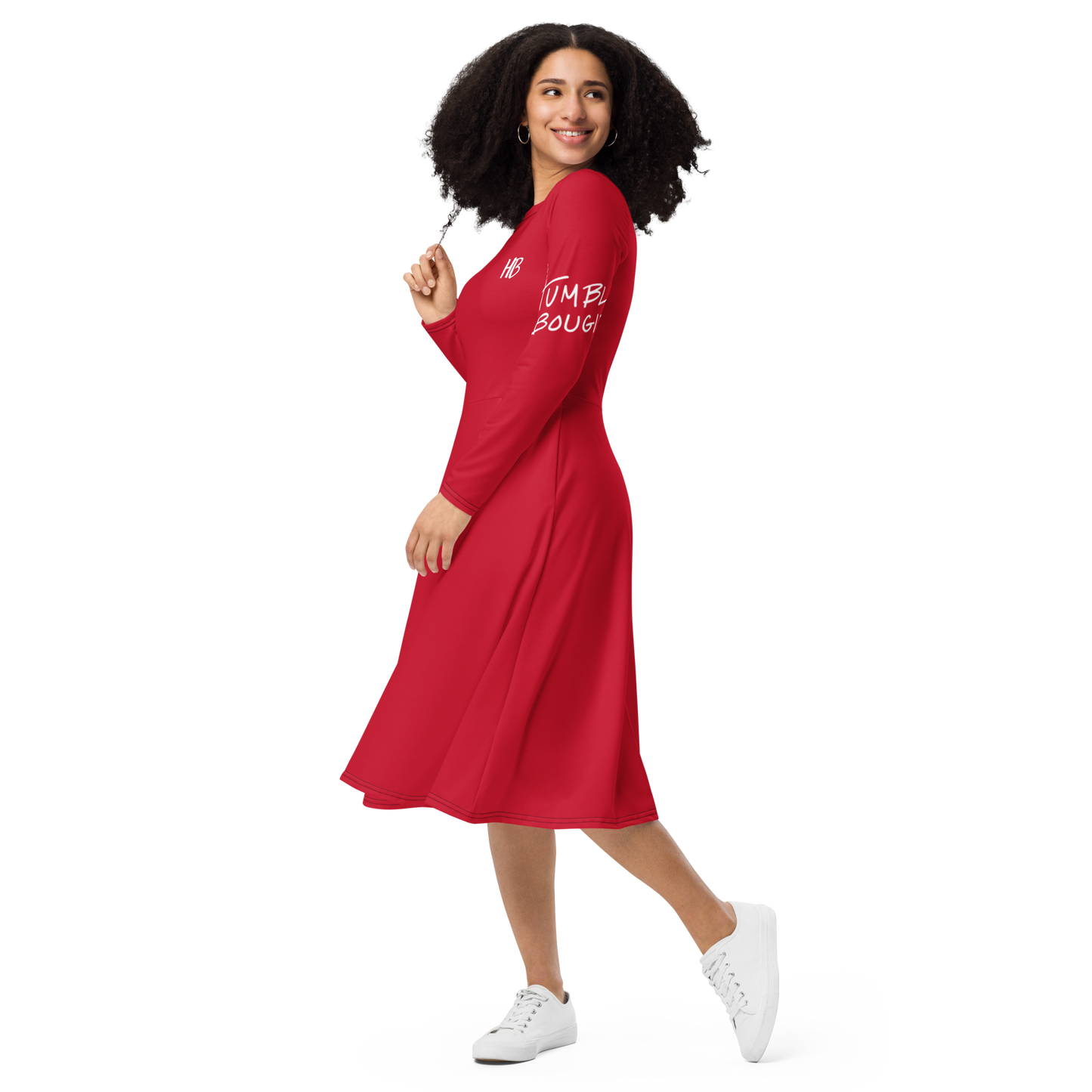 The Rashidah L/S Pocket Dress- Red