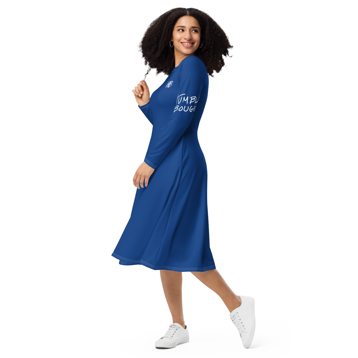 The Rashidah L/S Pocket Dress- Blue
